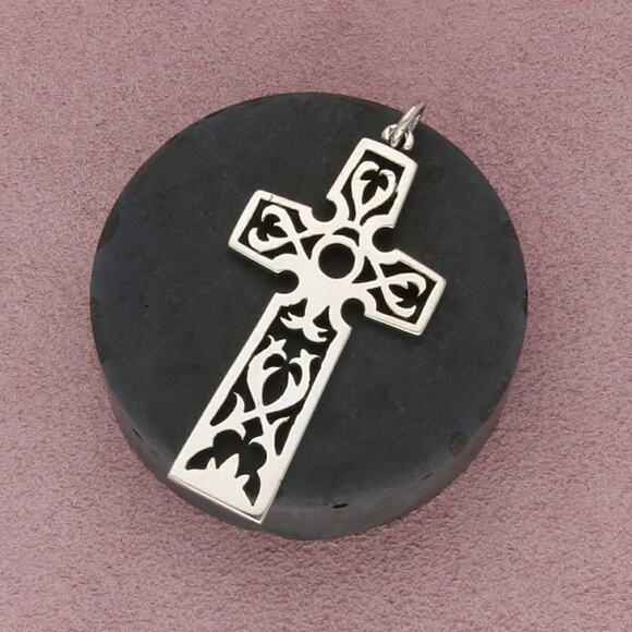 james avery sterling silver retired large desert openwork cross pendant - Picture 1 of 3